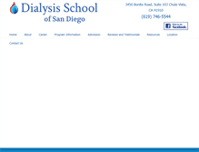 Tablet Screenshot of dialysisschoolofsd.com